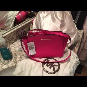 Michael Kors hot pink shoulder bag